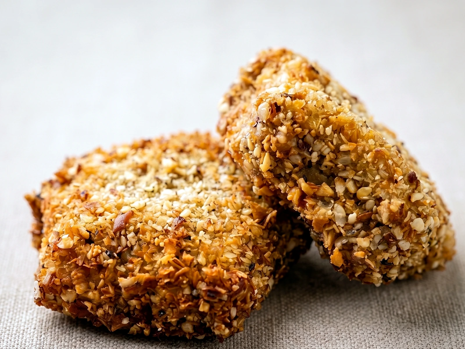 Nuggets MEGAGETS dorados sobre una mesa de madera
